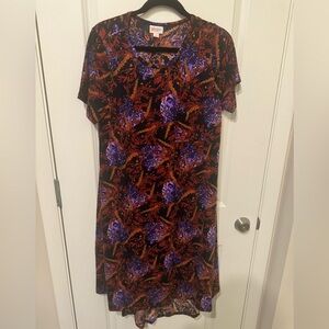 LuLaRoe Carly Dress Purple Cheetah
